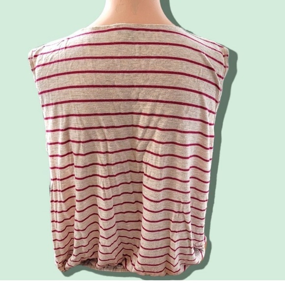 Large Max Studio striped crochet tank top - Picture 2 of 3